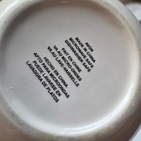 Avon Ceramic Cocoa Pitcher With Lid Red Trim Festive Holiday Vintage - Picture 8 of 8